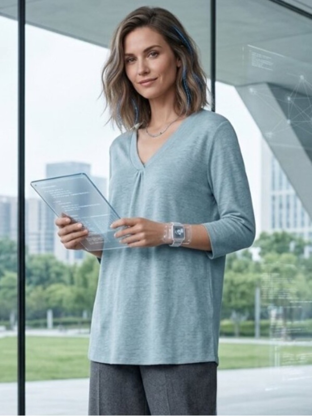 Orvis Shirt relaxed-fit linen blend XL sage V-Neckline three-quarter sleeves